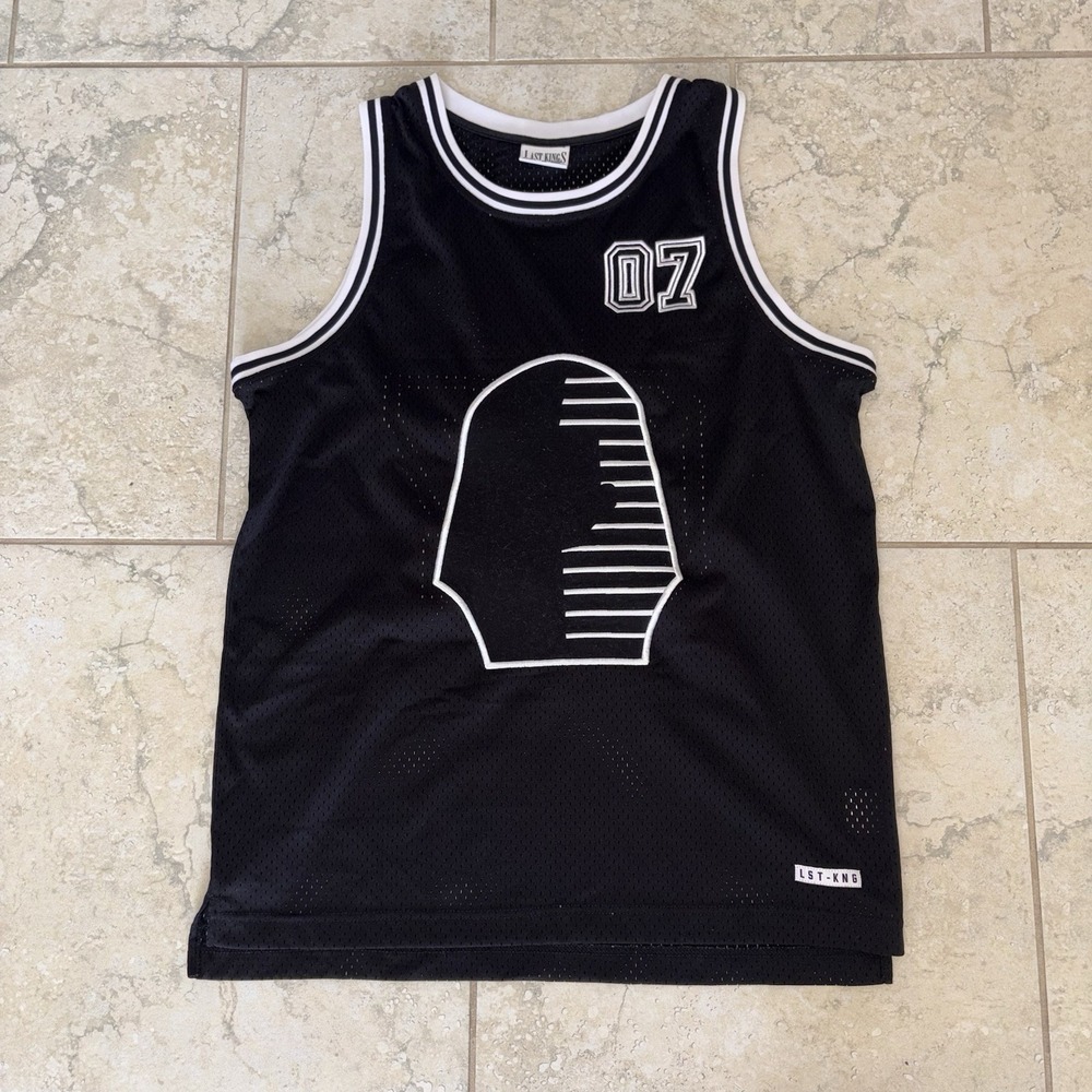 Last Kings Mesh Jersey Basketball Size Medium Tank Top Shirt Black Rare